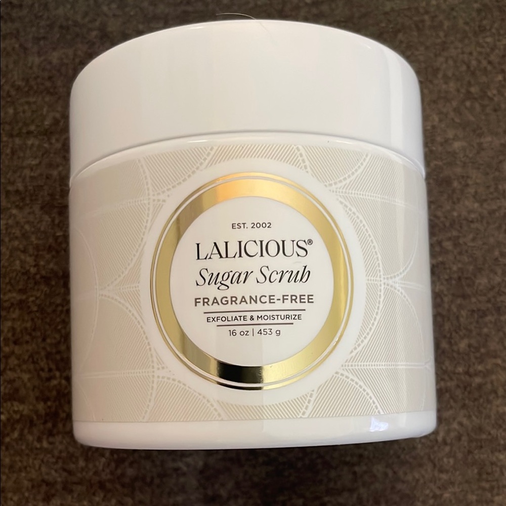 Lalicious Fragrance-Free Sugar Scrub - new 16oz